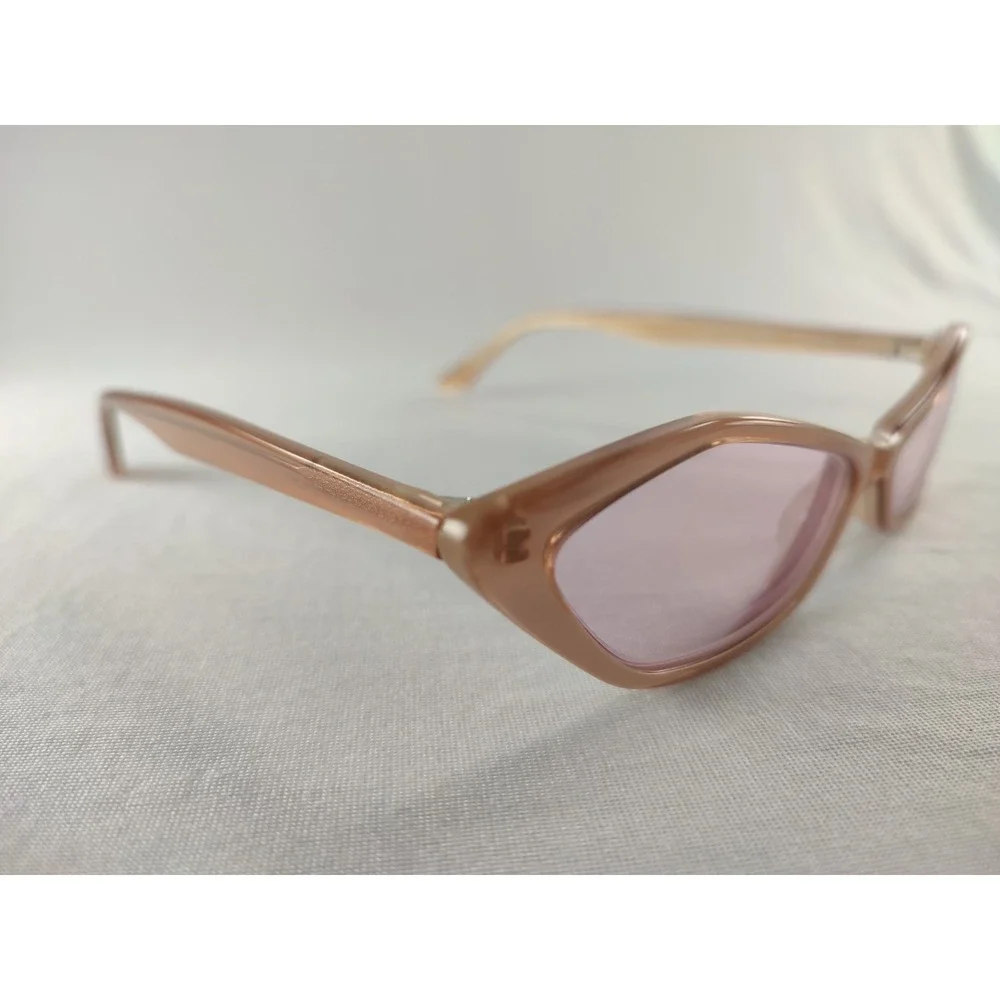 Amelia E. Peach Nude Narrow Cat Eye Eyeglass Frames 56-15-145‎ Hand Made